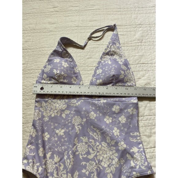 Summersalt Vintage Floral Halter Plunge One Piece Swim Bathing Suit Size 2 - Picture 9 of 10